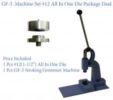 GF-3 Stroking Grommet Machine With #12 All In One Die Set(40mm)