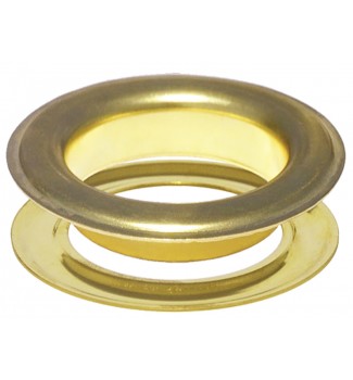 #15(2") 50 mm Metal Grommets-Eyelets & Washers (Clean Brass Plated )(100 Psc Set Per Bag)
